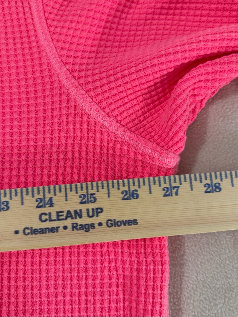Aerie Lumberjane Waffle Shirt Shacket Coral Sun Neon Pink Oversized Small - Picture 8 of 12